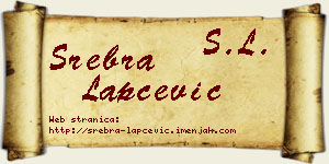 Srebra Lapčević vizit kartica